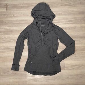 Gray Athletic Zip-Up Hoodie